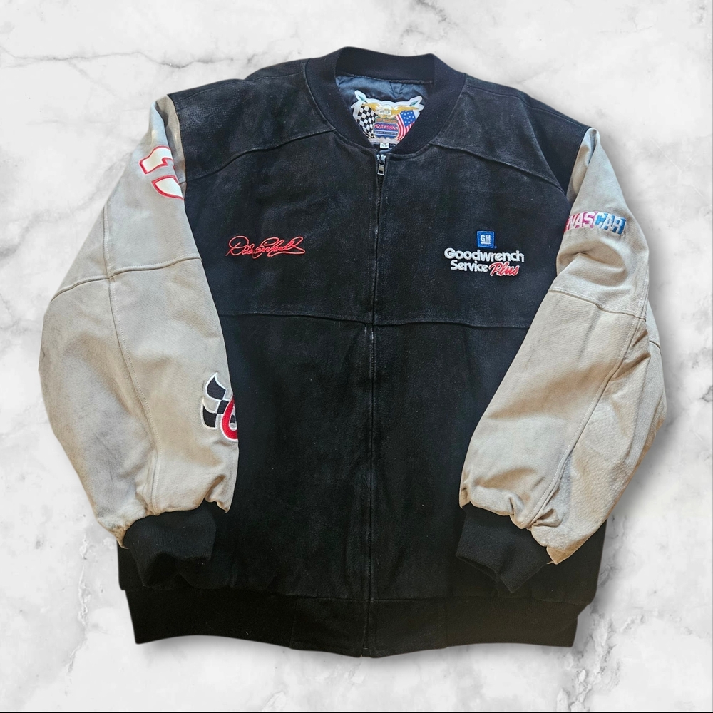 Vintage Jeff Hamilton NASCAR Dale Earnhardt #3 GM Goodwrench Suede Jacket XL